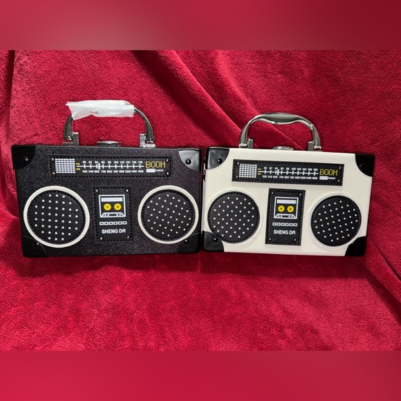 Handbags - Boombox Clutch/Crossbody- Black or White NWT